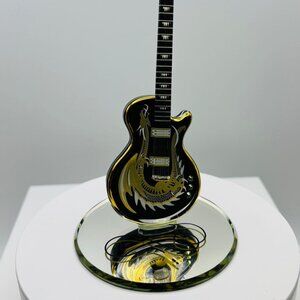 Dragon Guitar Glass Figurine Fantasy Music Decor Guitar Collectible